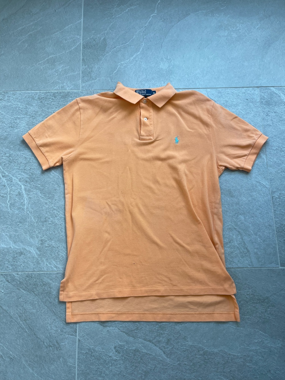 Ralph Lauren Men's Polo Shirt in Peach Orange with Embroidered Logo